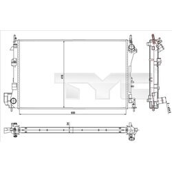 Chladič motora TYC 725-0010-R