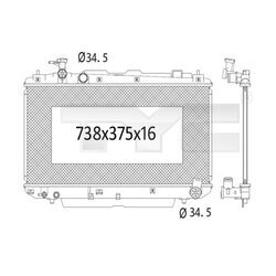 Chladič motora TYC 736-1012