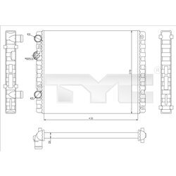 Chladič motora TYC 737-0040