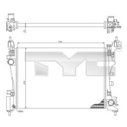 Chladič motora TYC 709-0018