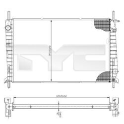 Chladič motora TYC 710-0045