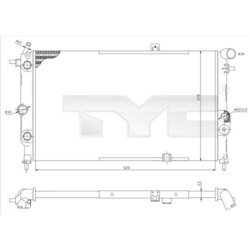 Chladič motora TYC 725-0001-R