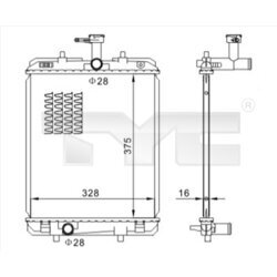 Chladič motora TYC 736-0032