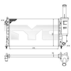 Chladič motora TYC 709-0013