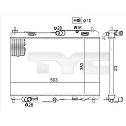 Chladič motora TYC 710-0058-R