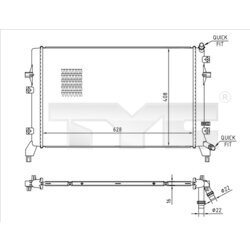 Chladič motora TYC 737-0066