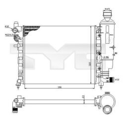 Chladič motora TYC 705-0032