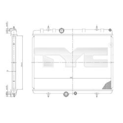 Chladič motora TYC 705-0064