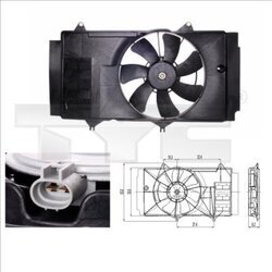 Ventilátor chladenia motora TYC 836-0014