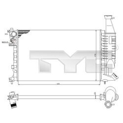 Chladič motora TYC 705-0069