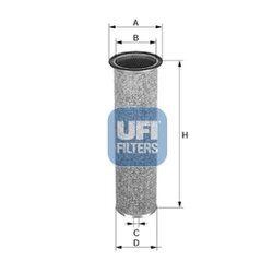 Filter sekundárneho vzduchu UFI 27.457.00