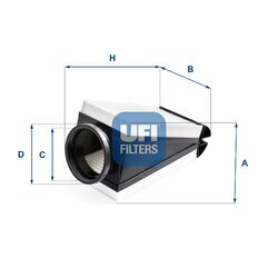 Vzduchový filter UFI 30.B87.00