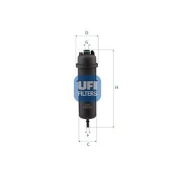 Palivový filter UFI 31.A33.00