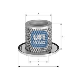 Filter sekundárneho vzduchu UFI 27.A40.00