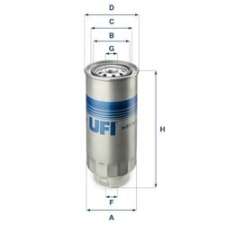 Palivový filter UFI 24.017.00