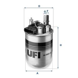 Palivový filter UFI 24.080.00