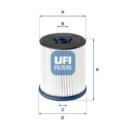 Palivový filter UFI 26.E2X.01