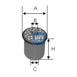 Palivový filter UFI 24.389.00