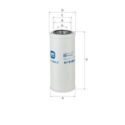 Filter pracovnej hydrauliky UFI 87.018.00