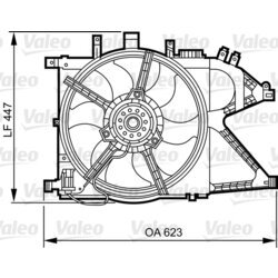 Držiak ventilátora chladiča VALEO 696382