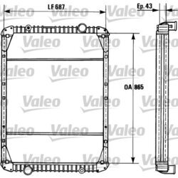 Chladič motora VALEO 730748