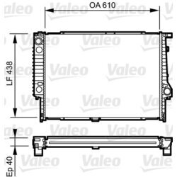 Chladič motora VALEO 734615