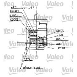 Spínač riadenia VALEO 251206 - obr. 1