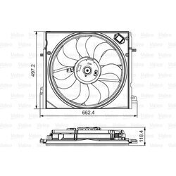 Ventilátor chladenia motora VALEO 696583