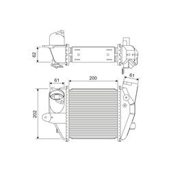 Chladič plniaceho vzduchu VALEO 822906