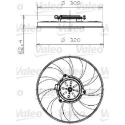 Ventilátor chladenia motora VALEO 696002