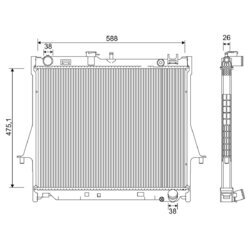 Chladič motora VALEO 701231