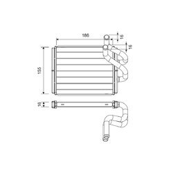 Výmenník tepla vnútorného kúrenia VALEO 811555