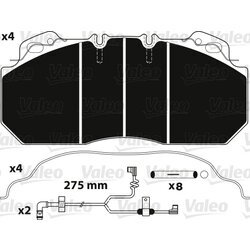 Sada brzdových platničiek kotúčovej brzdy VALEO 882218