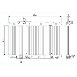 Chladič motora VALEO 701135