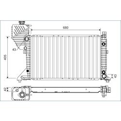 Chladič motora VALEO 701163