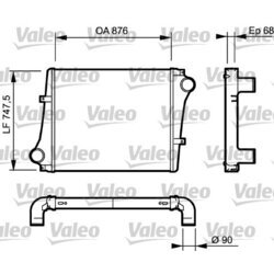 Chladič plniaceho vzduchu VALEO 818876