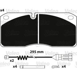 Sada brzdových platničiek kotúčovej brzdy VALEO 882236
