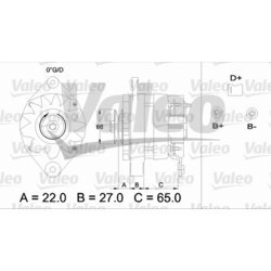 Alternátor VALEO 433371 - obr. 1