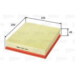 Vzduchový filter VALEO 585289