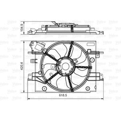 Ventilátor chladenia motora VALEO 696880