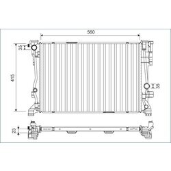 Chladič motora VALEO 701158