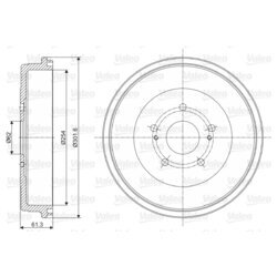 Brzdový bubon VALEO 237063