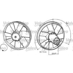 Ventilátor chladenia motora VALEO 696034