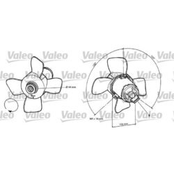 Ventilátor chladenia motora VALEO 696038