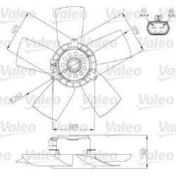 Ventilátor chladenia motora VALEO 696279