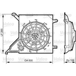 Ventilátor chladenia motora VALEO 696370