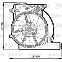 Držiak ventilátora chladiča VALEO 696386