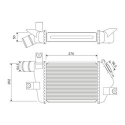 Chladič plniaceho vzduchu VALEO 818693