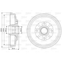 Brzdový bubon VALEO 237020