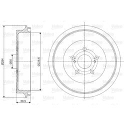 Brzdový bubon VALEO 237050